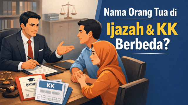 Jika Nama Orang Tua di Ijazah dan KK Berbeda.