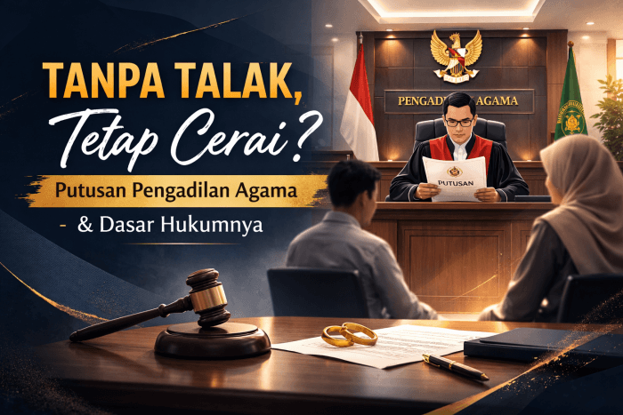 Talak Tidak Diucapkan, Tapi Pengadilan Memutus Cerai.